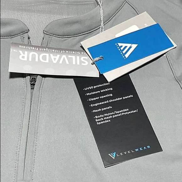 WOMENS SHIRT, SMALL ZIPPER SPORTS SHIRT, UV PROTECTION, PEBBLE GREY BREATHABLE - Picture 3 of 6